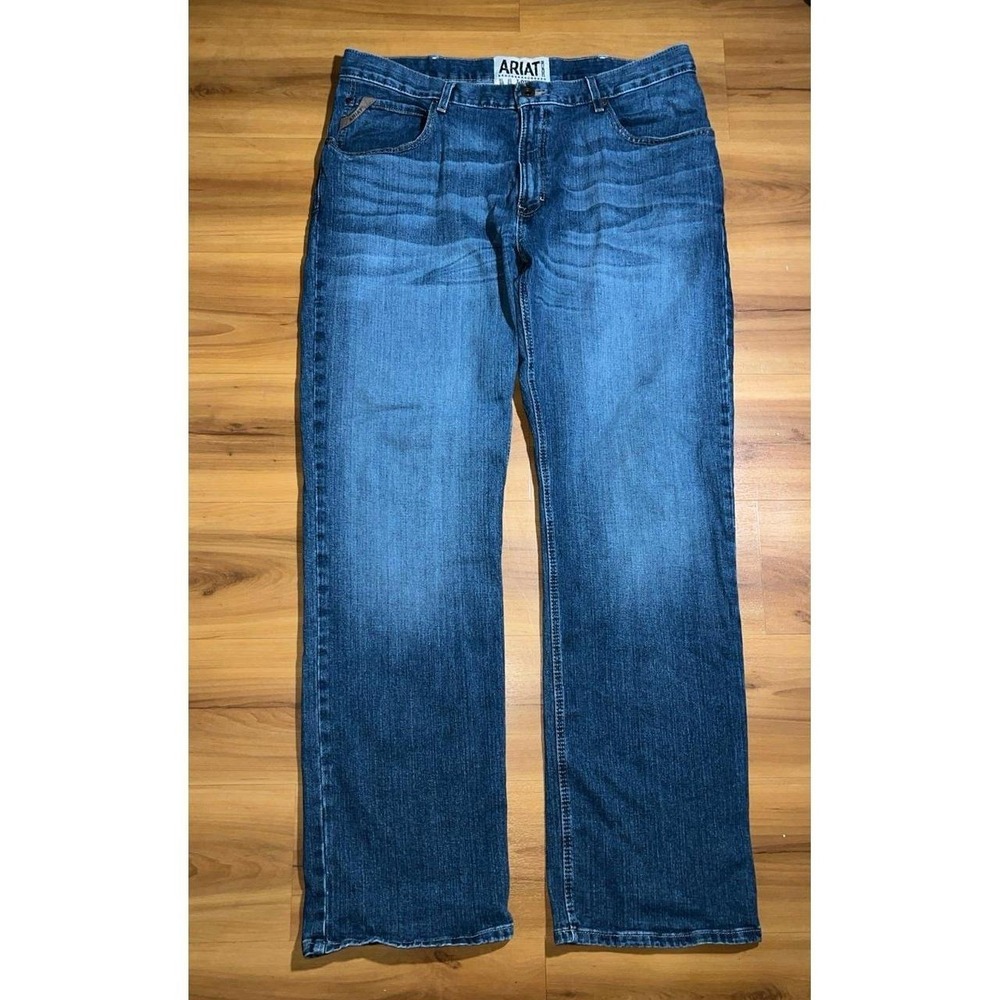 Mens Ariat M4 Low Rise Bootcut Blue Denim Jeans